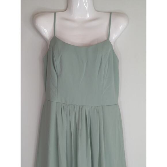 DB Studio‎ Celebrate Womens Smocked Scoop Neck Maxi Dress Dusty Sage Size 10 NWT - Picture 3 of 12